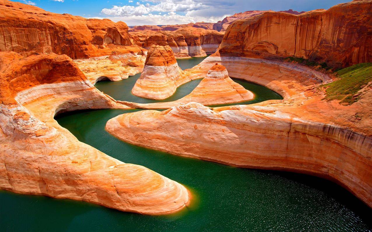 景观,湖泊,峡谷,砂岩,自然,岩石,河流,GrandCanyon,美国,水