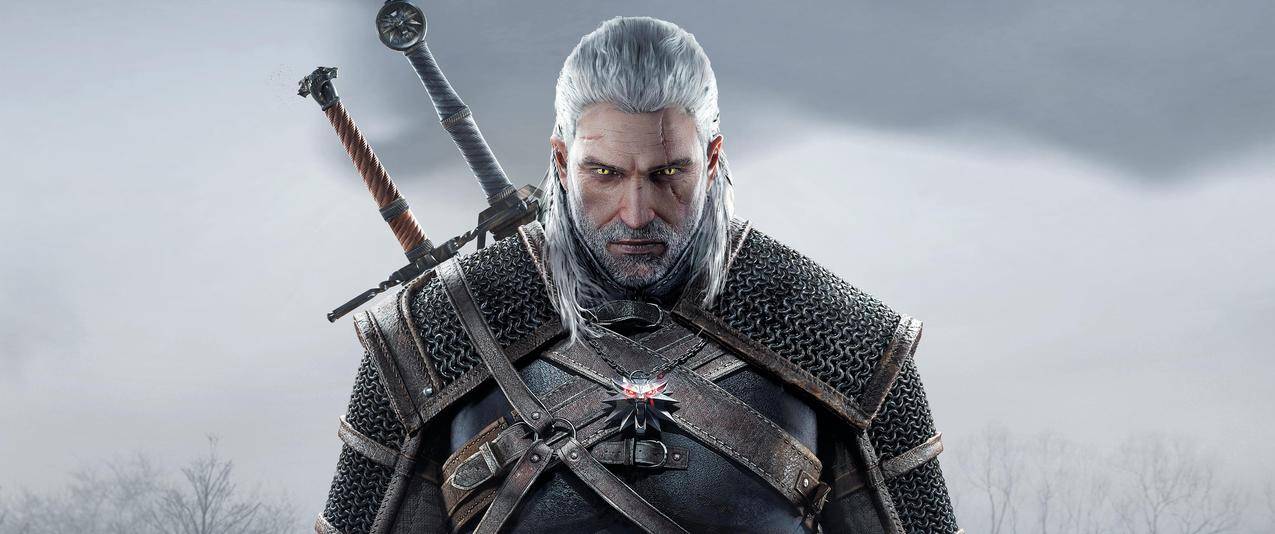 GeraltofRivia,白发,男人,巫婆,视频游戏,超宽,剑,巫术3：野生狩猎