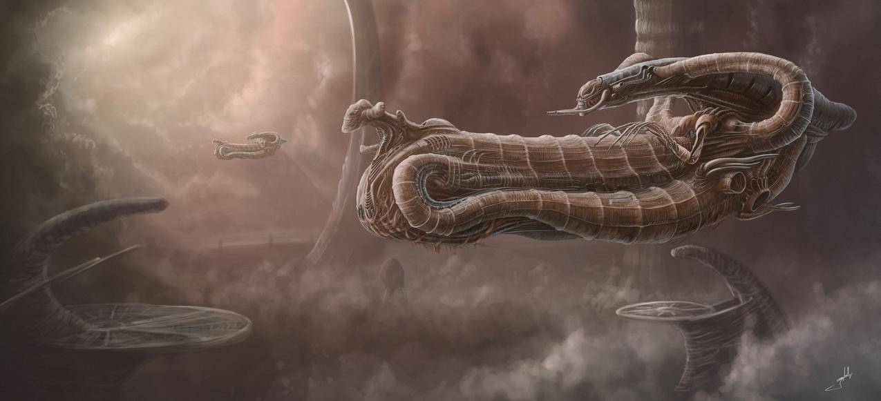 DmitriiUstinov,宇宙飞船,艺术品,科幻