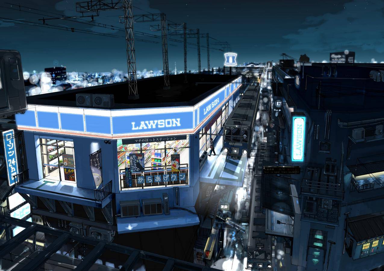 动漫,景观,夜景,城市