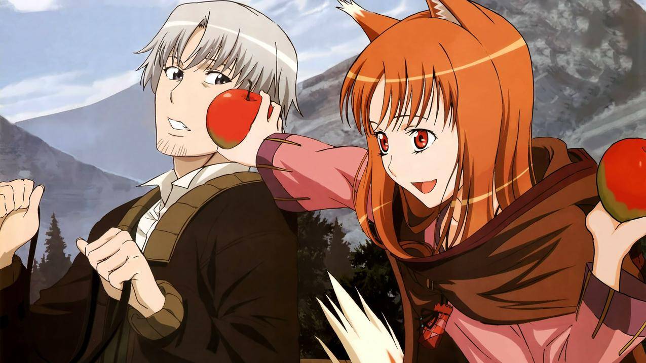 动漫,SpiceandWolf,Holo,LawrenceCraft,苹果