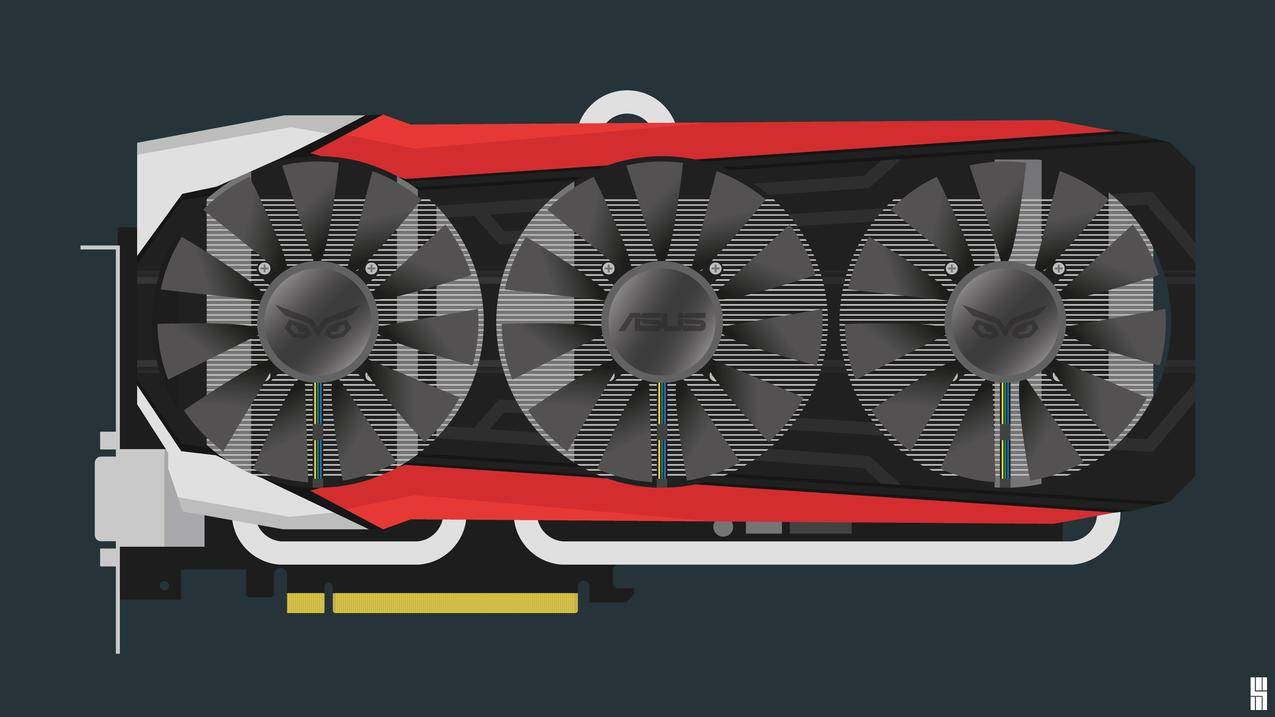 图形,简单的背景,极简主义,华硕,硬件,GPU