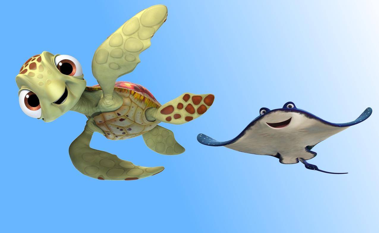 海底总动员,海洋动物,海龟,黄貂鱼,冒险电影图片