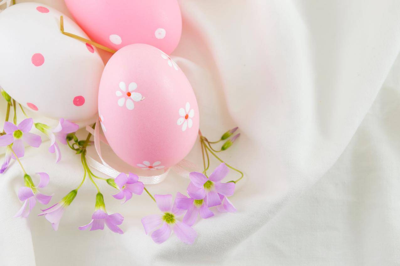 复活节,粉红,快乐,蛋,6K背景图片