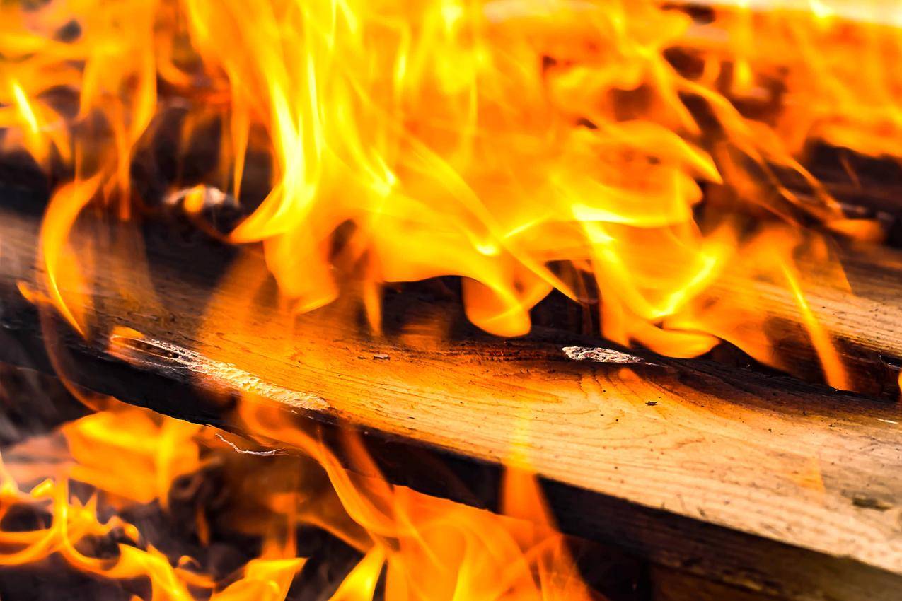 火,木材,火焰图片素材