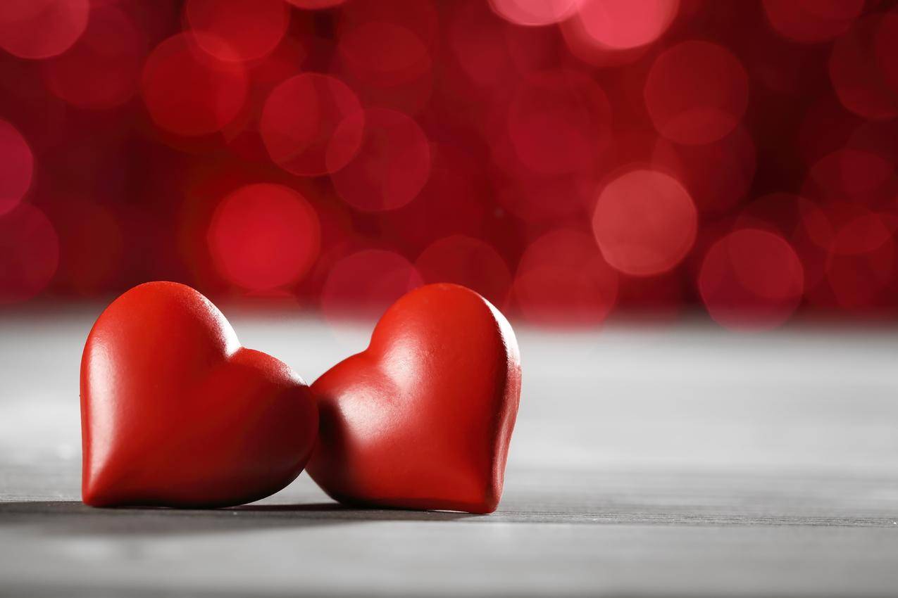 情人节,浪漫红色的心5K图片
