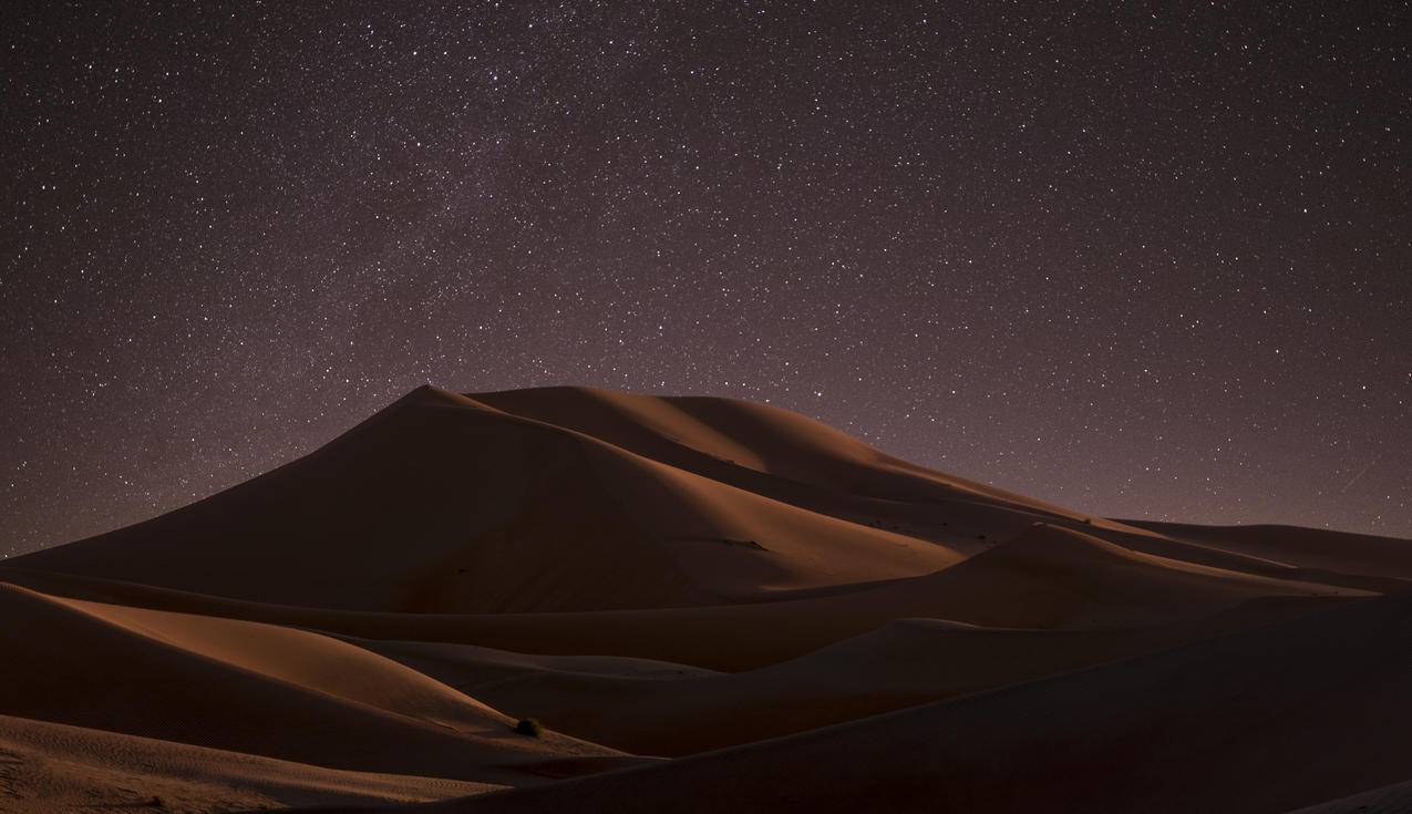 夜间沙漠5k壁纸