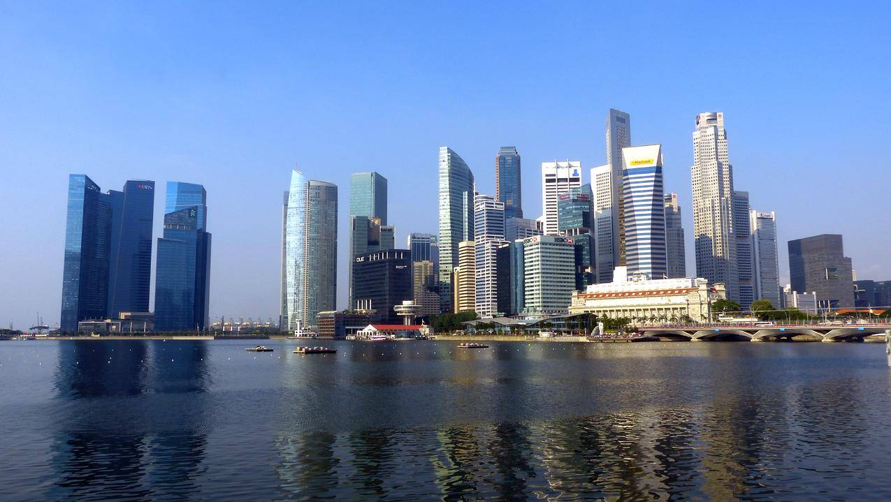 新加坡金融区高楼大厦城市建筑
