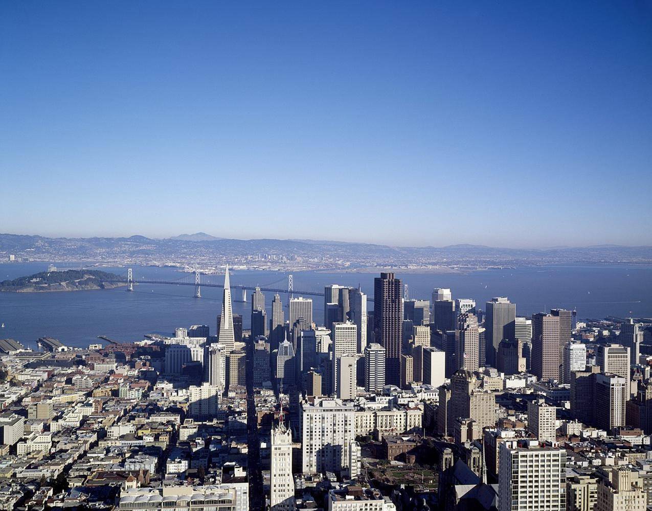 美国旧金山城市建筑全景图片