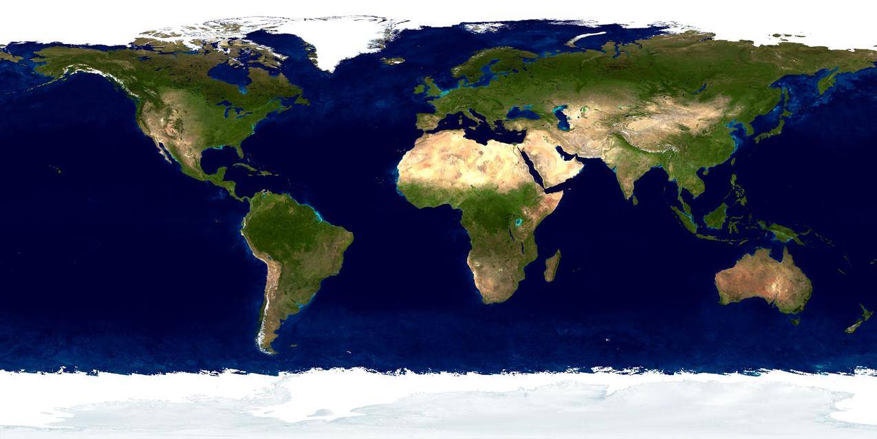 卫星视图的世界地图