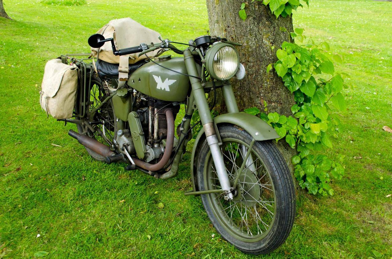 老式古典摩托车高清壁纸