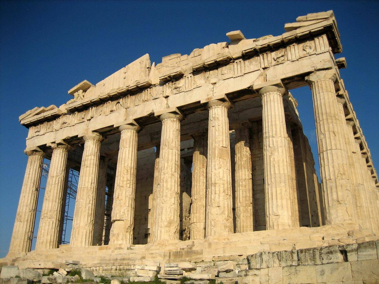 希腊雅典卫城神庙图片