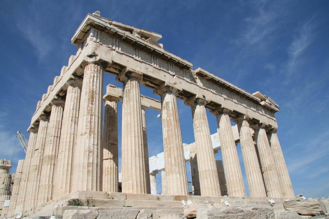 希腊雅典卫城罗马柱图片