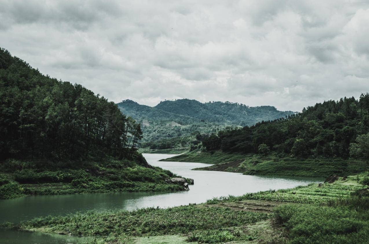 绿草地与山峰