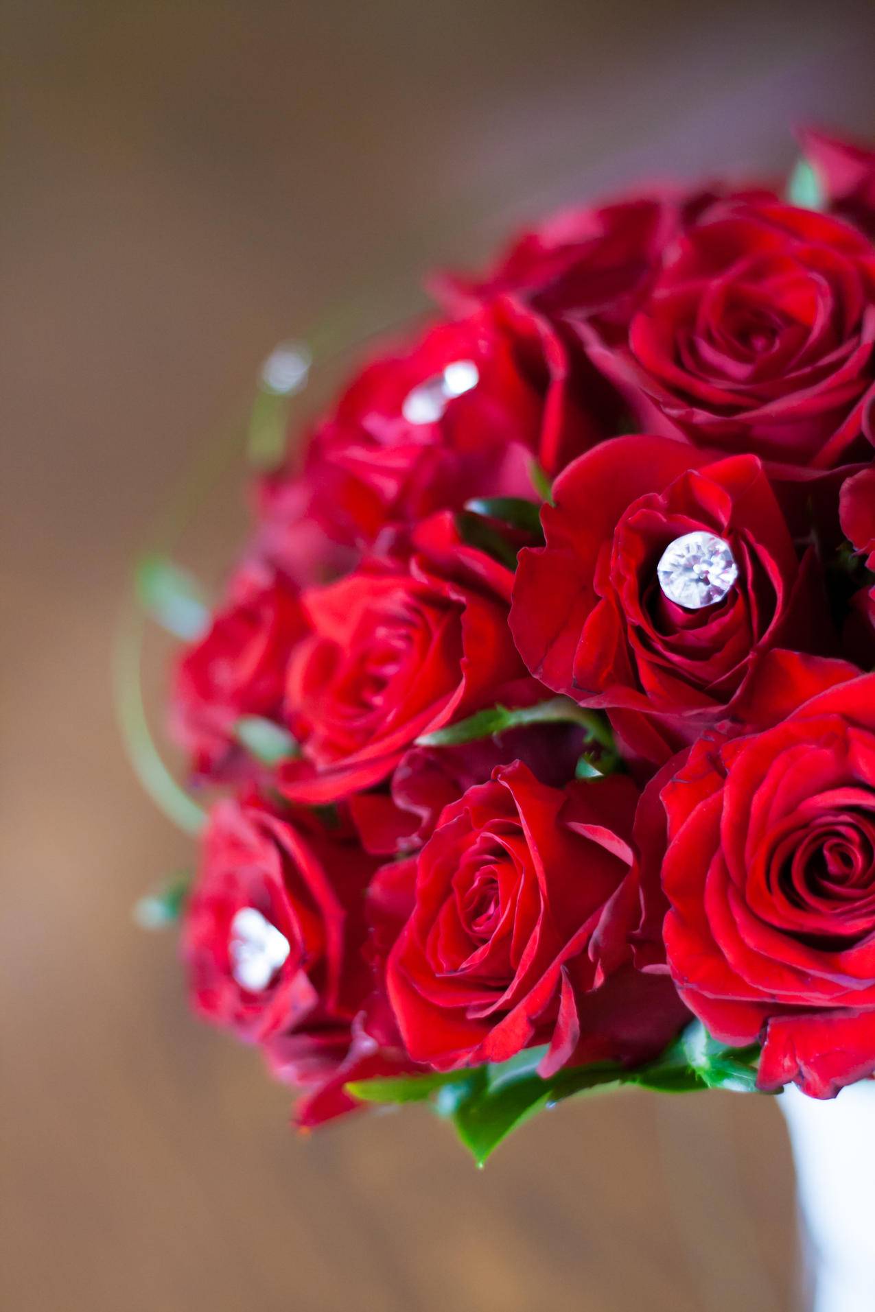红玫瑰,新娘花束