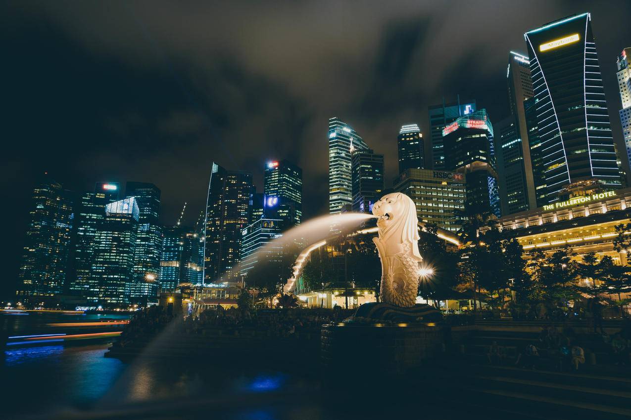 城市,地标,夜景,水的cc0可商用图片