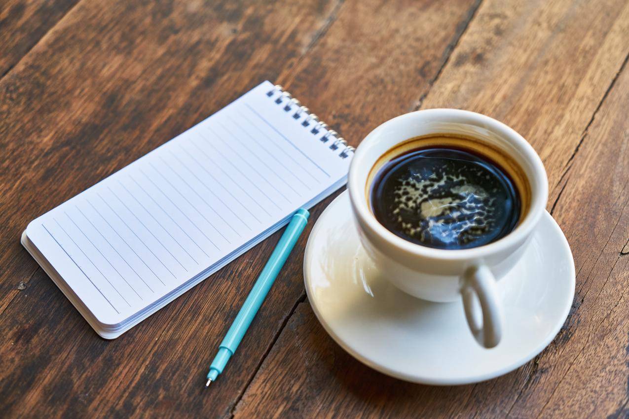 咖啡,杯子,笔记本,钢笔cc0可商用图片