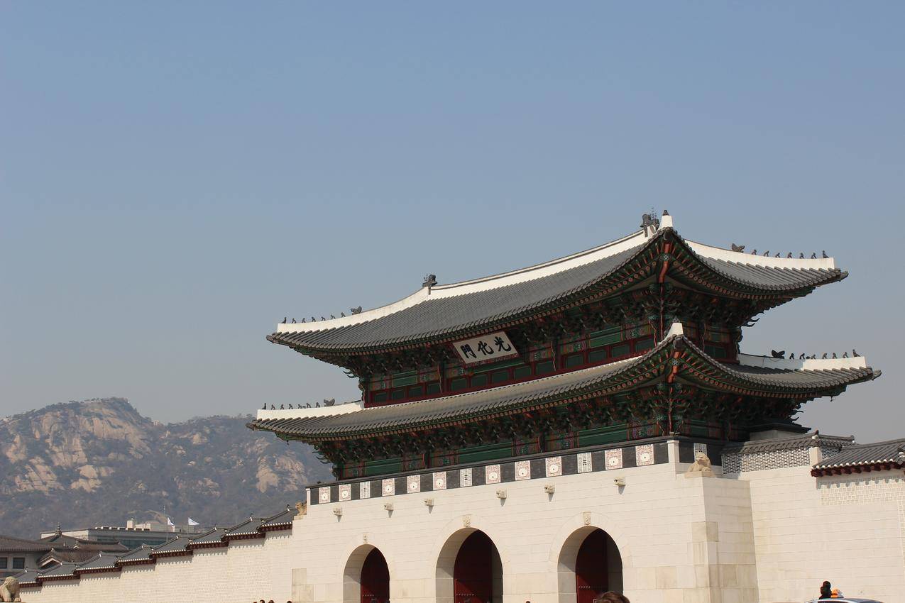 韩国首尔光化门古建筑图片