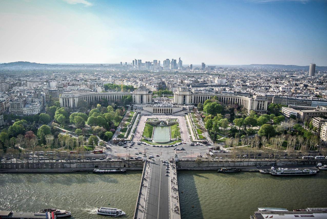 巴黎城市全景高清图片