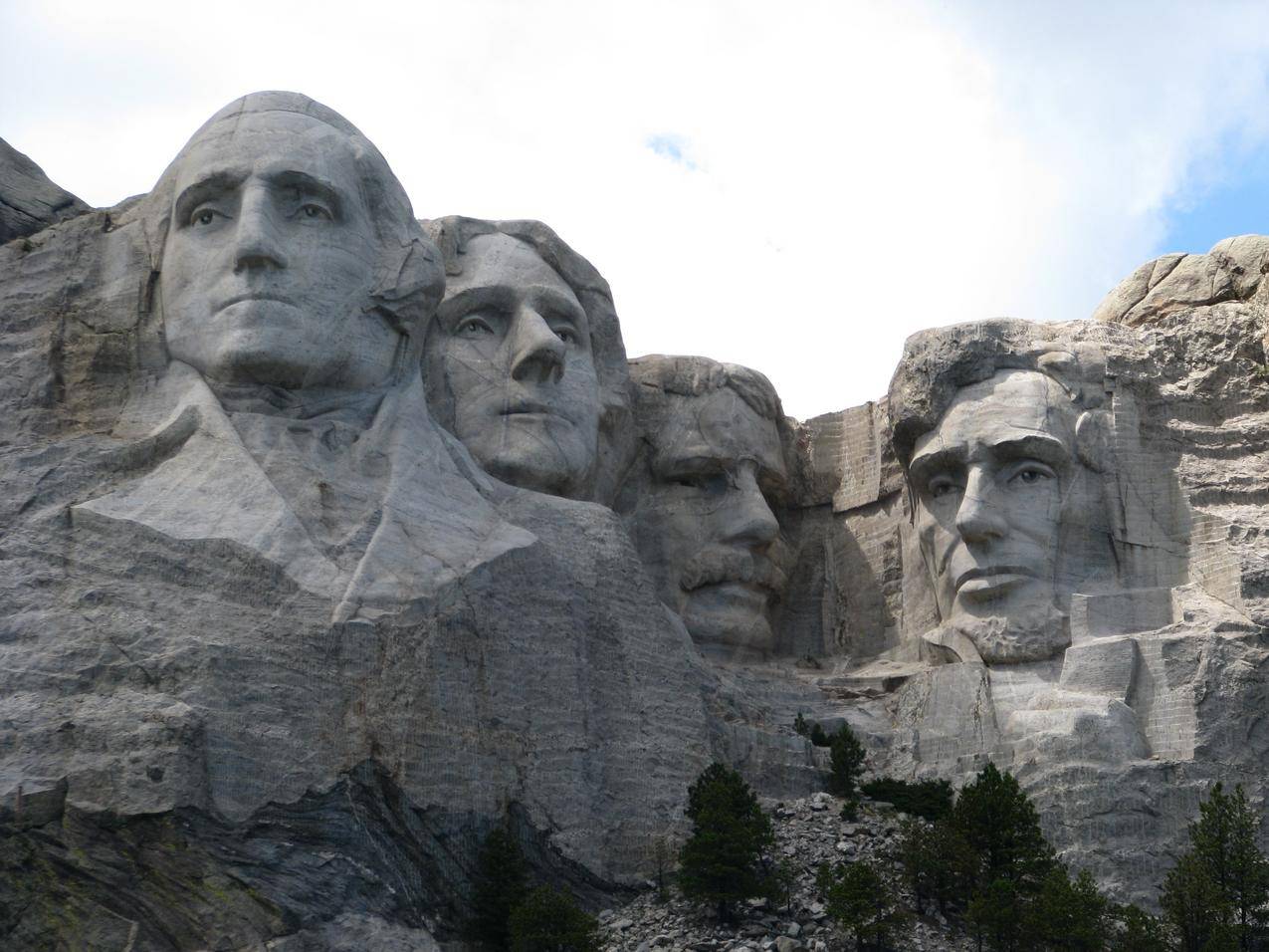 美国总统山雕塑高清图片