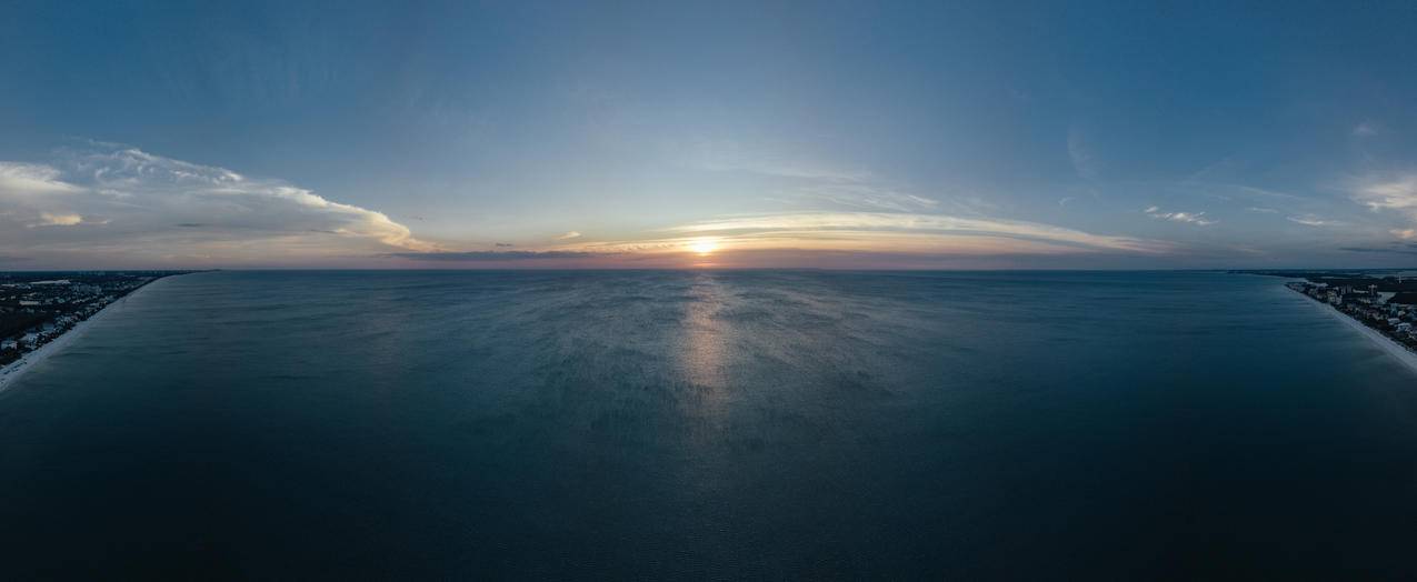 日落时的海洋风景高清壁纸