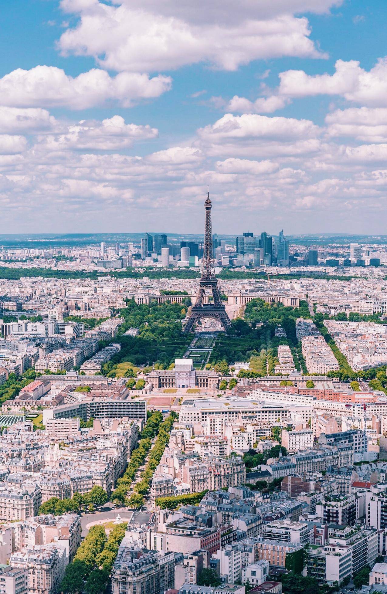 法国巴黎埃菲尔铁塔全景图片