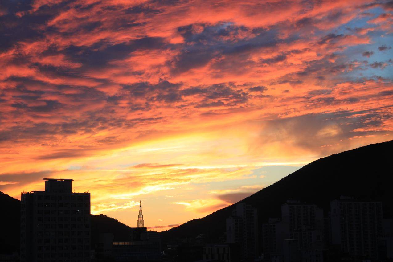 夕阳下的壮丽天空