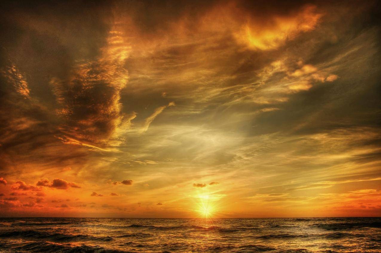 海洋,黎明,自然,天空cc0可商用图片