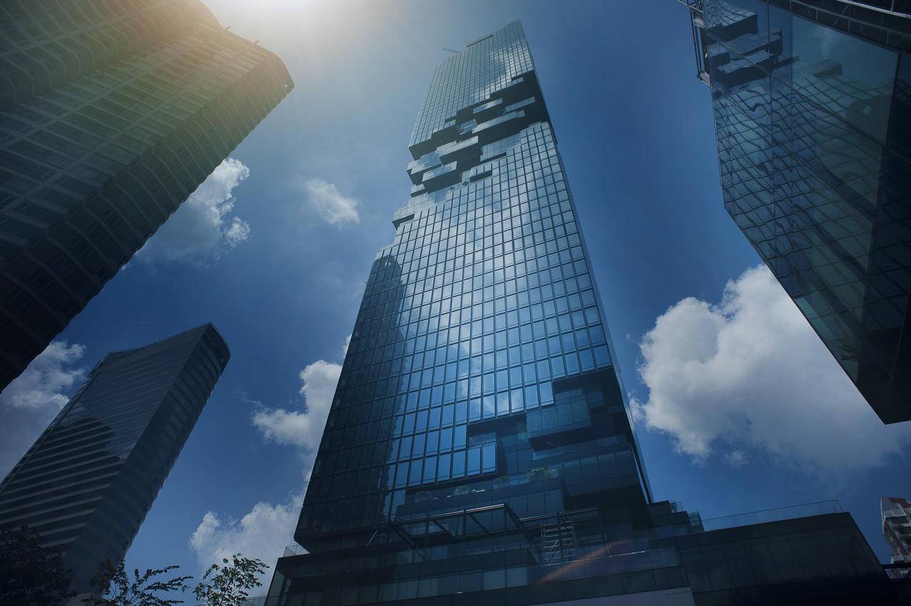 高层建筑的低角度摄影