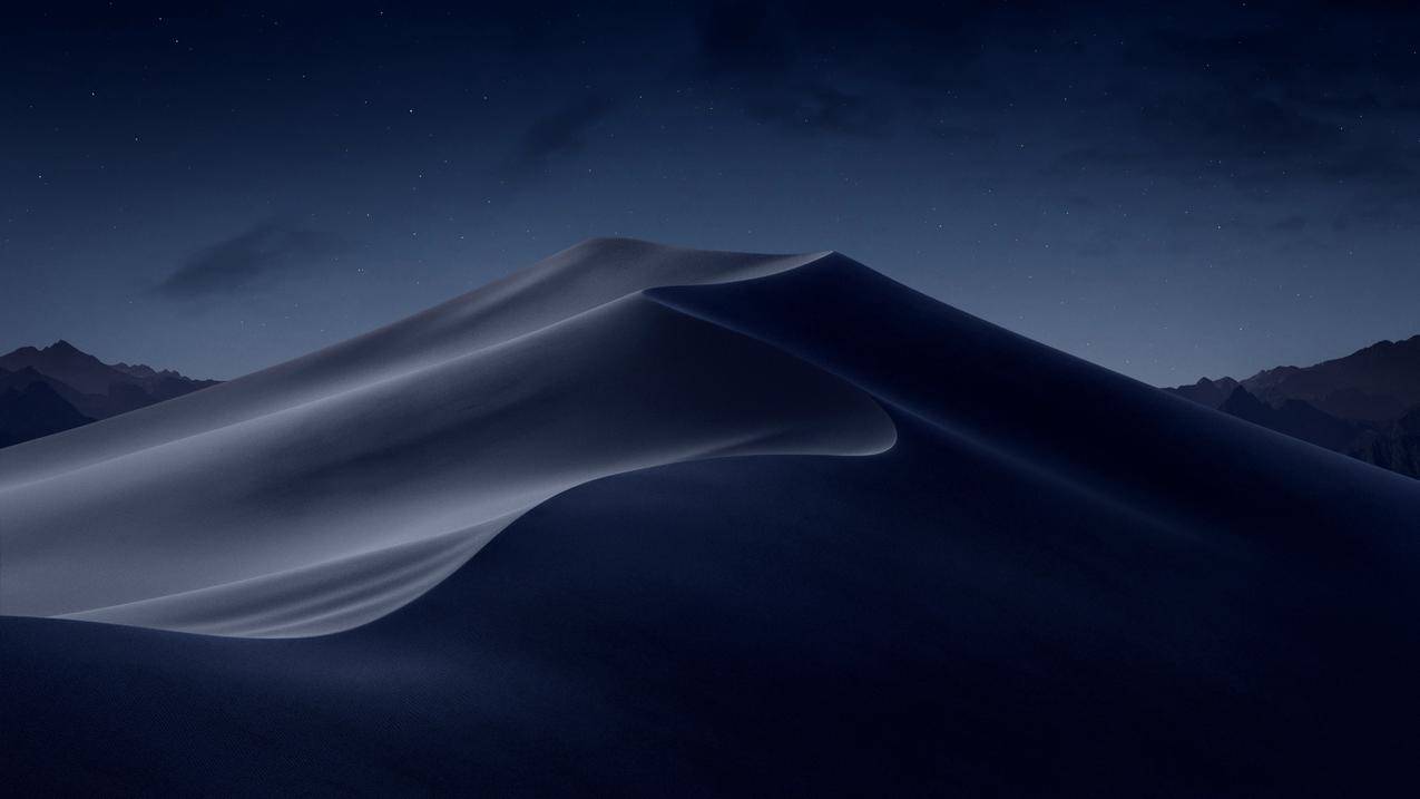 苹果macOS,Mojave,莫哈韦沙漠风景5k壁纸,夜间晚上