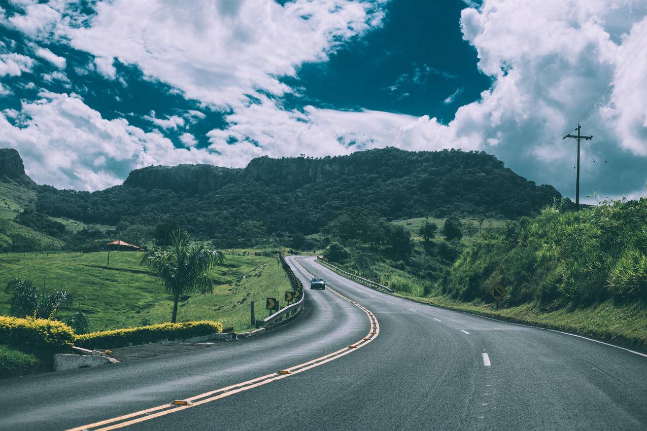 道路,山脉,云层,街道cc0可商用高清大图