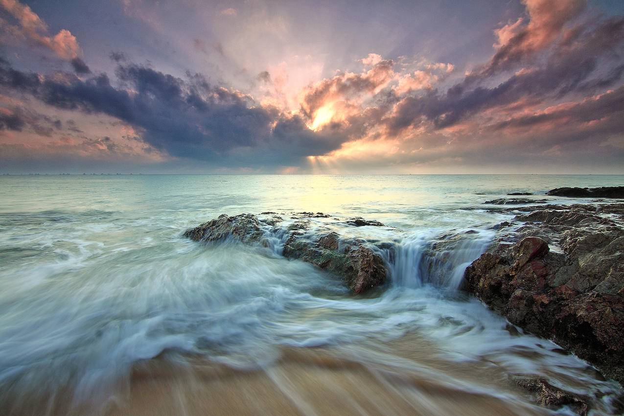 海洋,黎明,风景,大自然cc0可商用高清图片