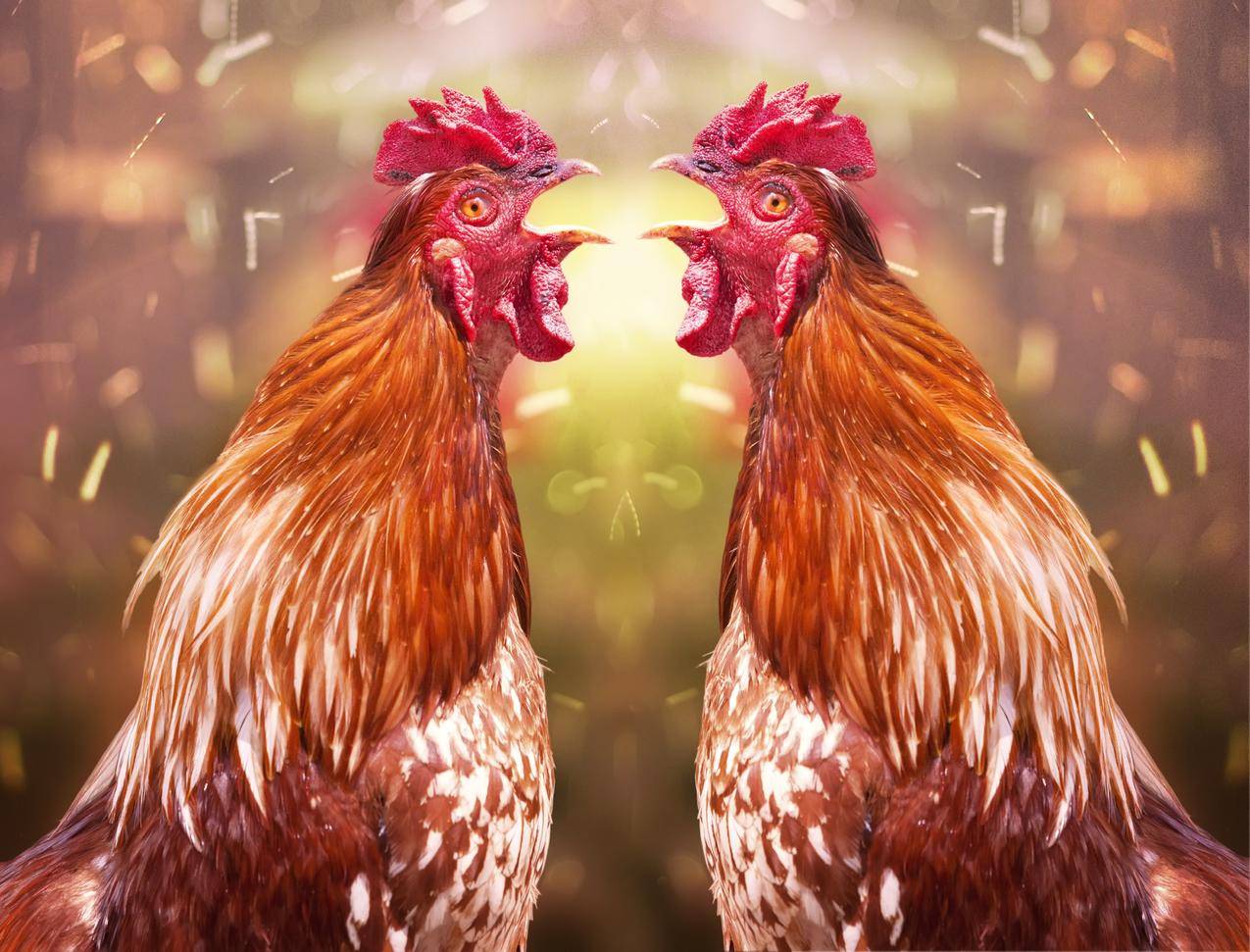 鸡,图像,复合,4K图片