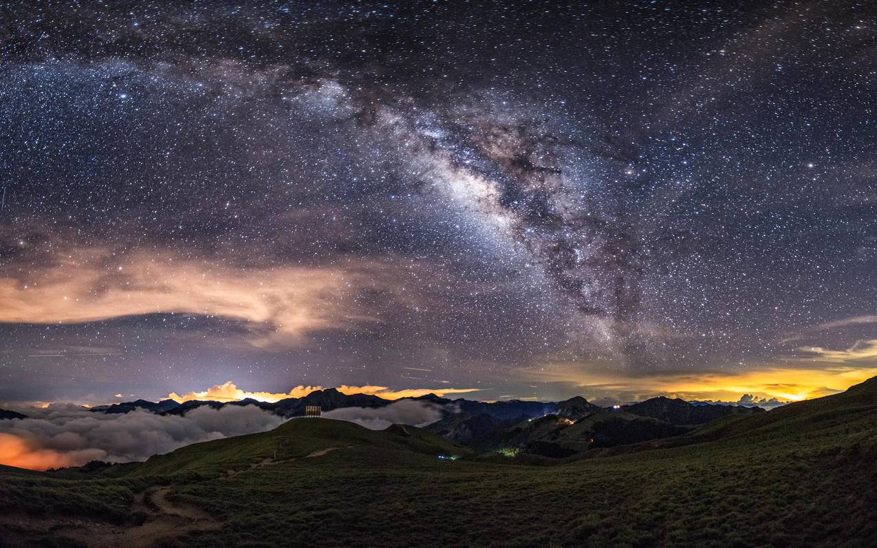 云,银河系,星空,7K风景壁纸