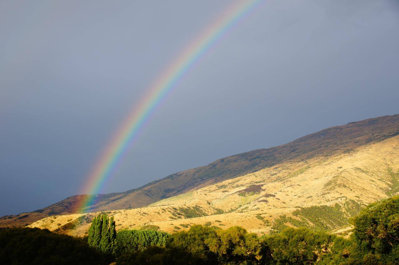 彩虹,新西兰风景4K壁纸