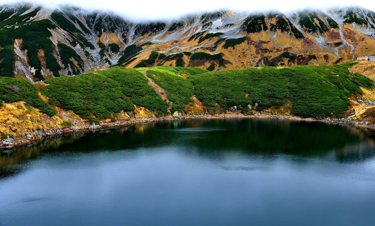 日本富士山,湖水,风景4K壁纸