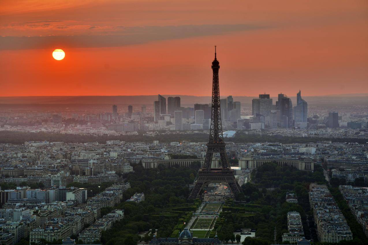 巴黎,法国,埃菲尔铁塔,城市,公园,欧洲,6K风景壁纸