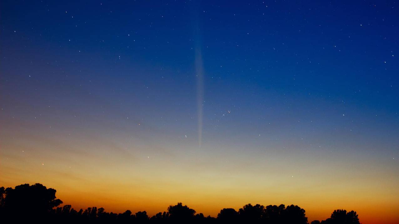 黎明,彗星,星星,南半球,洛夫乔伊,4K星空壁纸