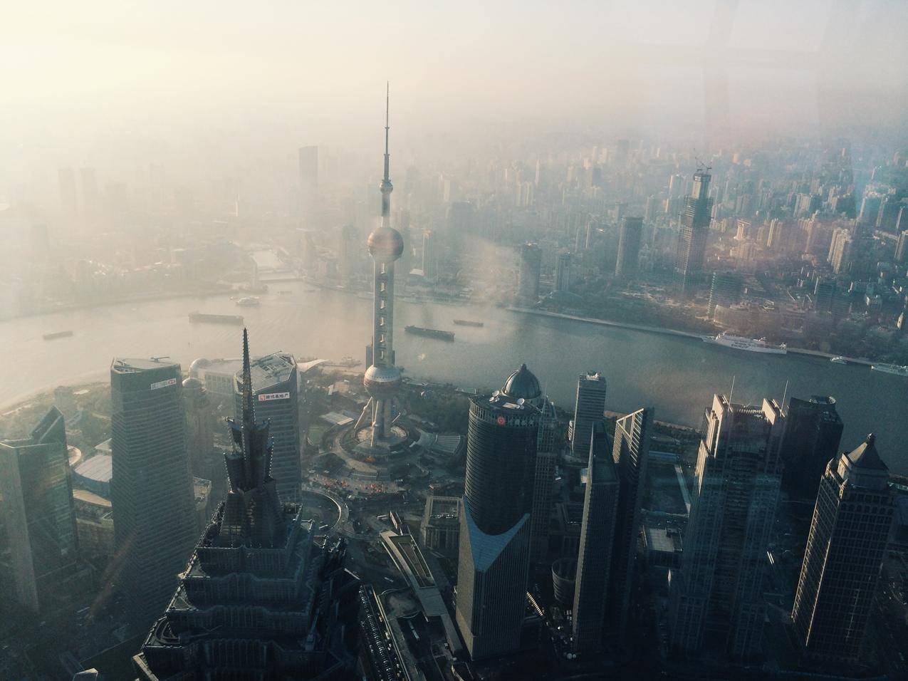 上海,城市,景色,高空,超清壁纸