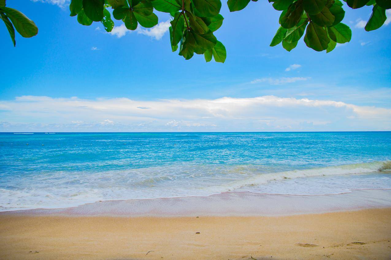 海滩,美丽蓝色海洋,天空,海岸,海岛,5K风景壁纸