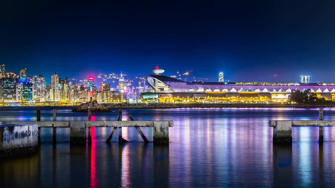 香港启德邮轮码头风景4K壁纸