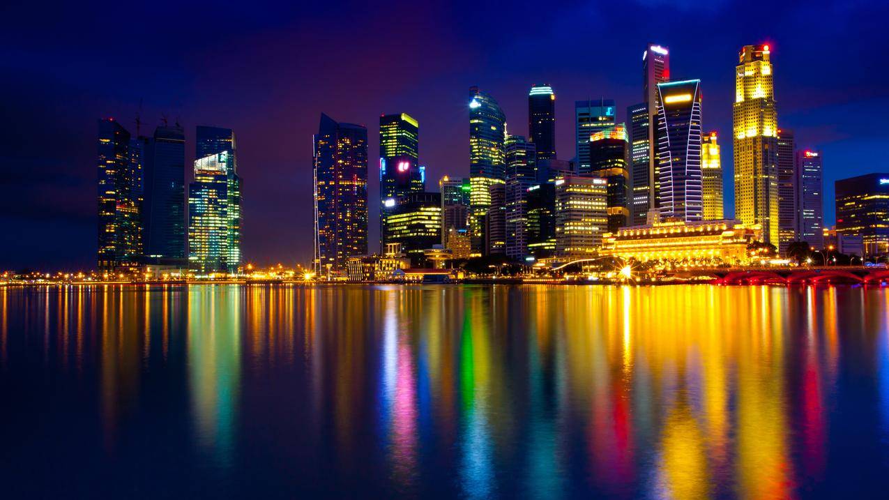 滨海湾新加坡4K风景高清图片