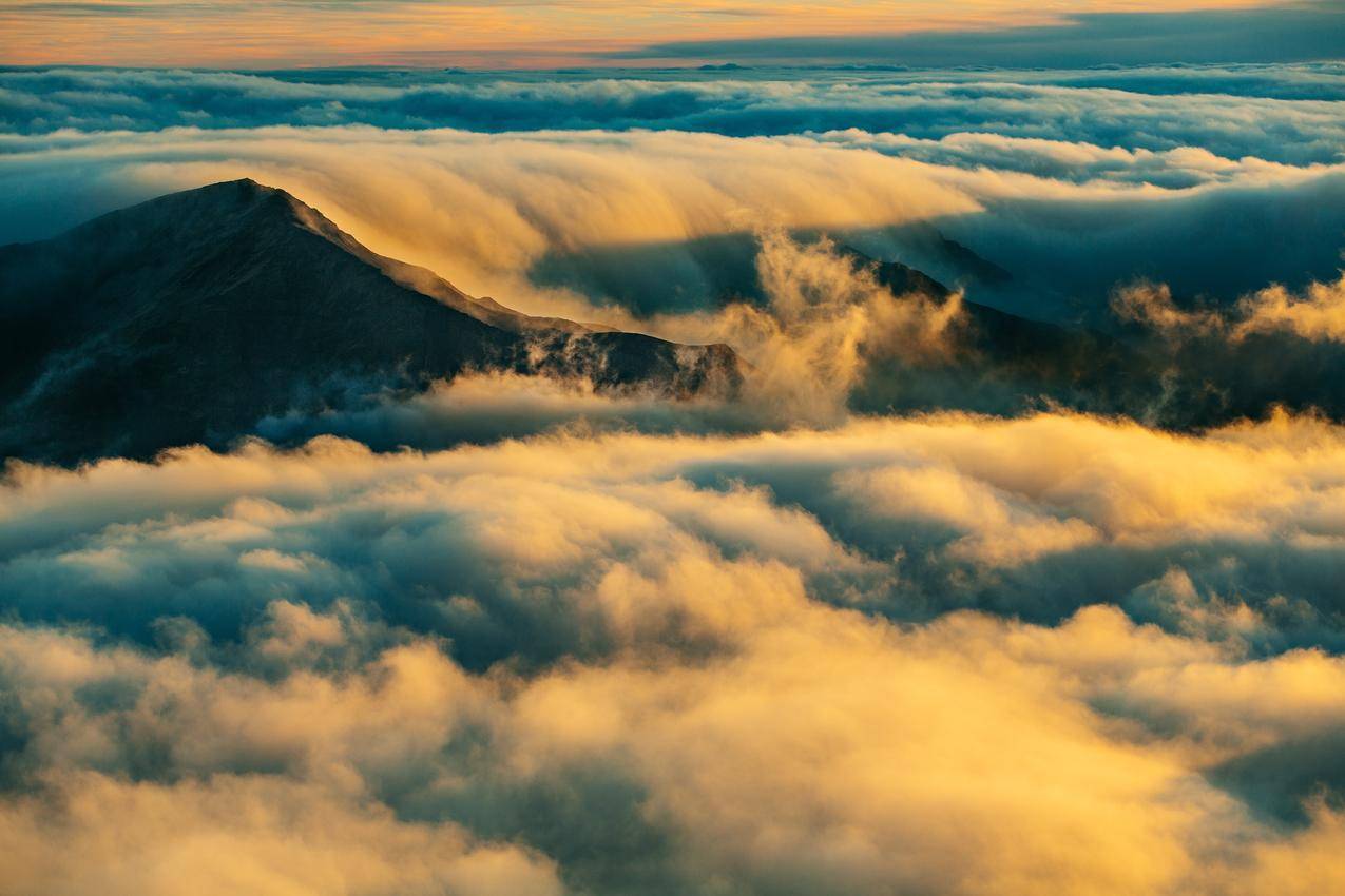 高山,天空,云,5K摄影风景图片