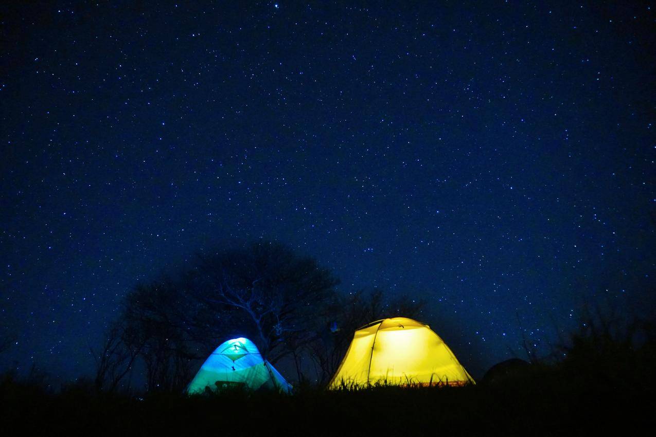 星空,帐篷,夜晚,星际,6K壁纸