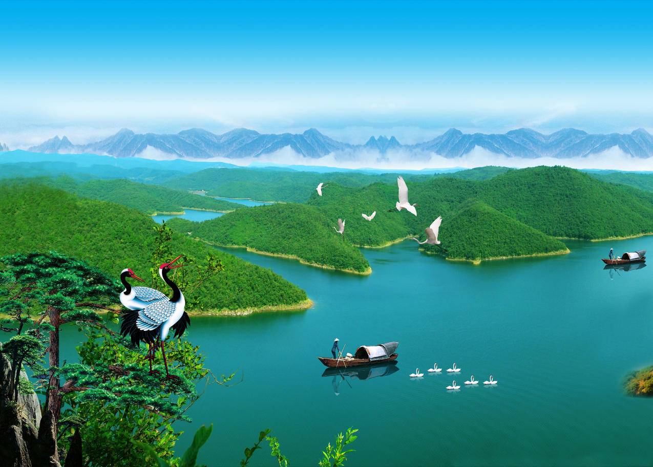 广西桂林山水风景全景壁纸