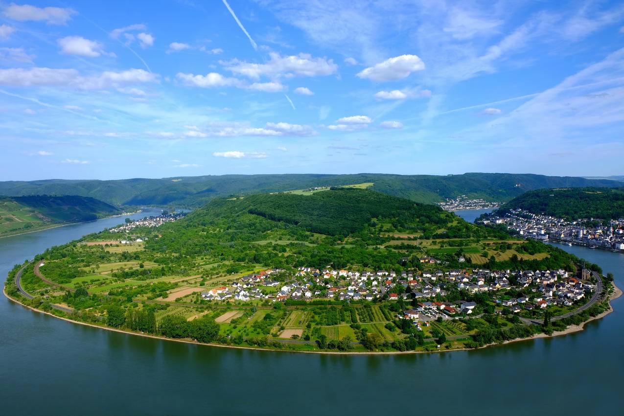 东莱茵河谷风景,4K壁纸