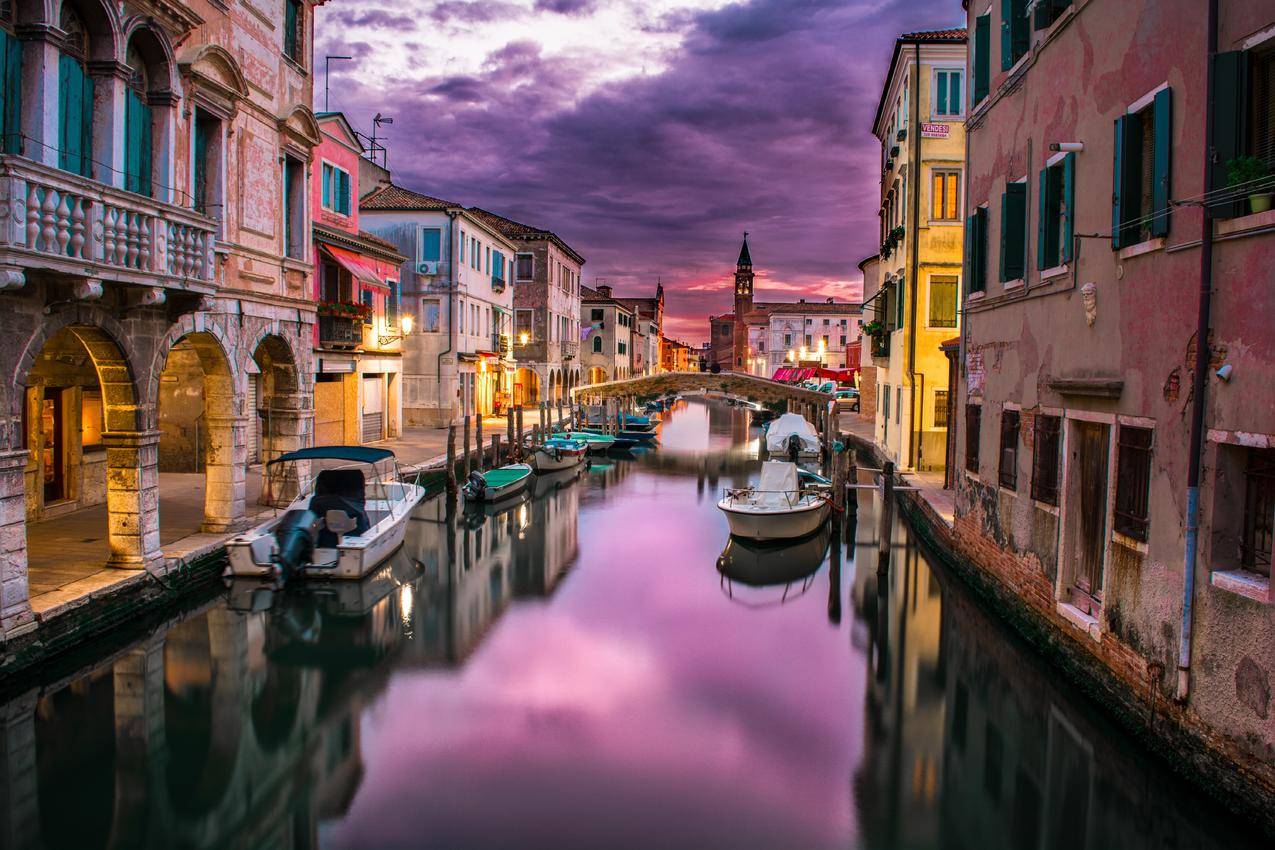 运河,威尼斯,意大利,河,建筑物,船,6K风景图片