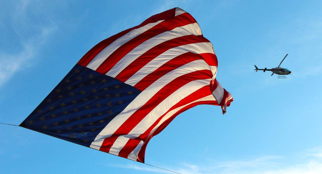 美国国旗,直升机,天空,蓝色,5k壁纸