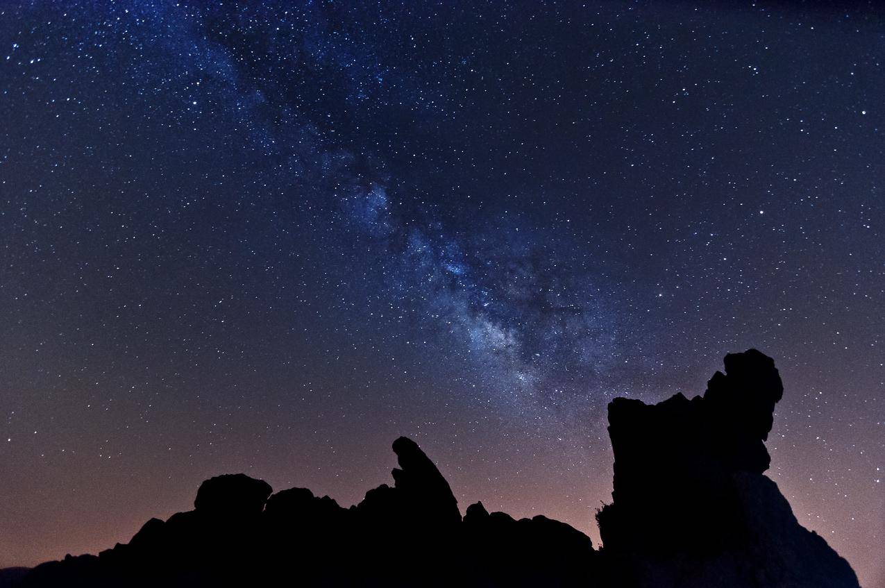 夜晚,空间星星,银河系,星空,4K壁纸