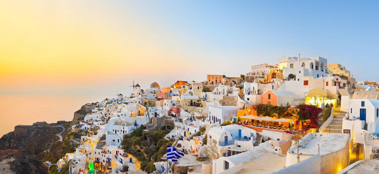 希腊圣托里尼岛风景5K壁纸